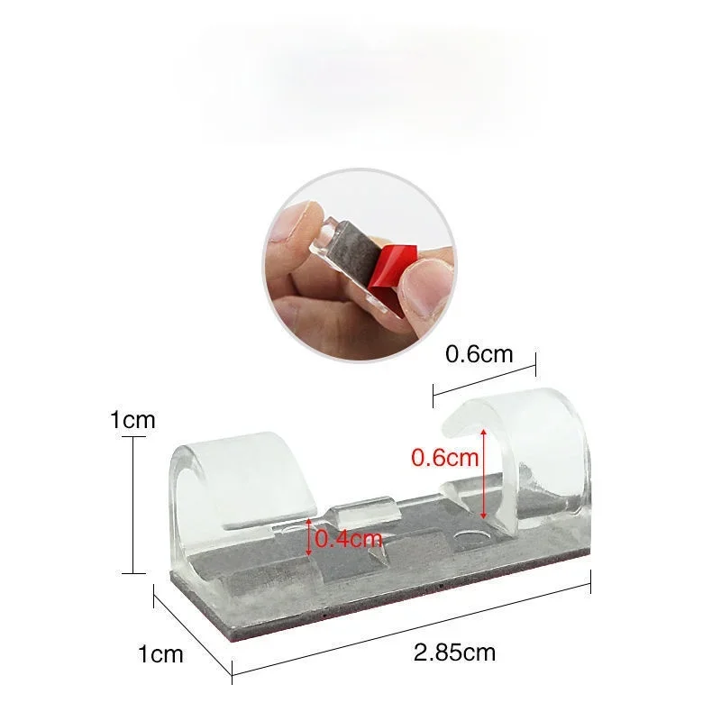 20Pcs Cable Organizers - Self-adhesive Fixing Clip for Computer USB Data Cable Office Wiring Accessories Network Cable Holder
