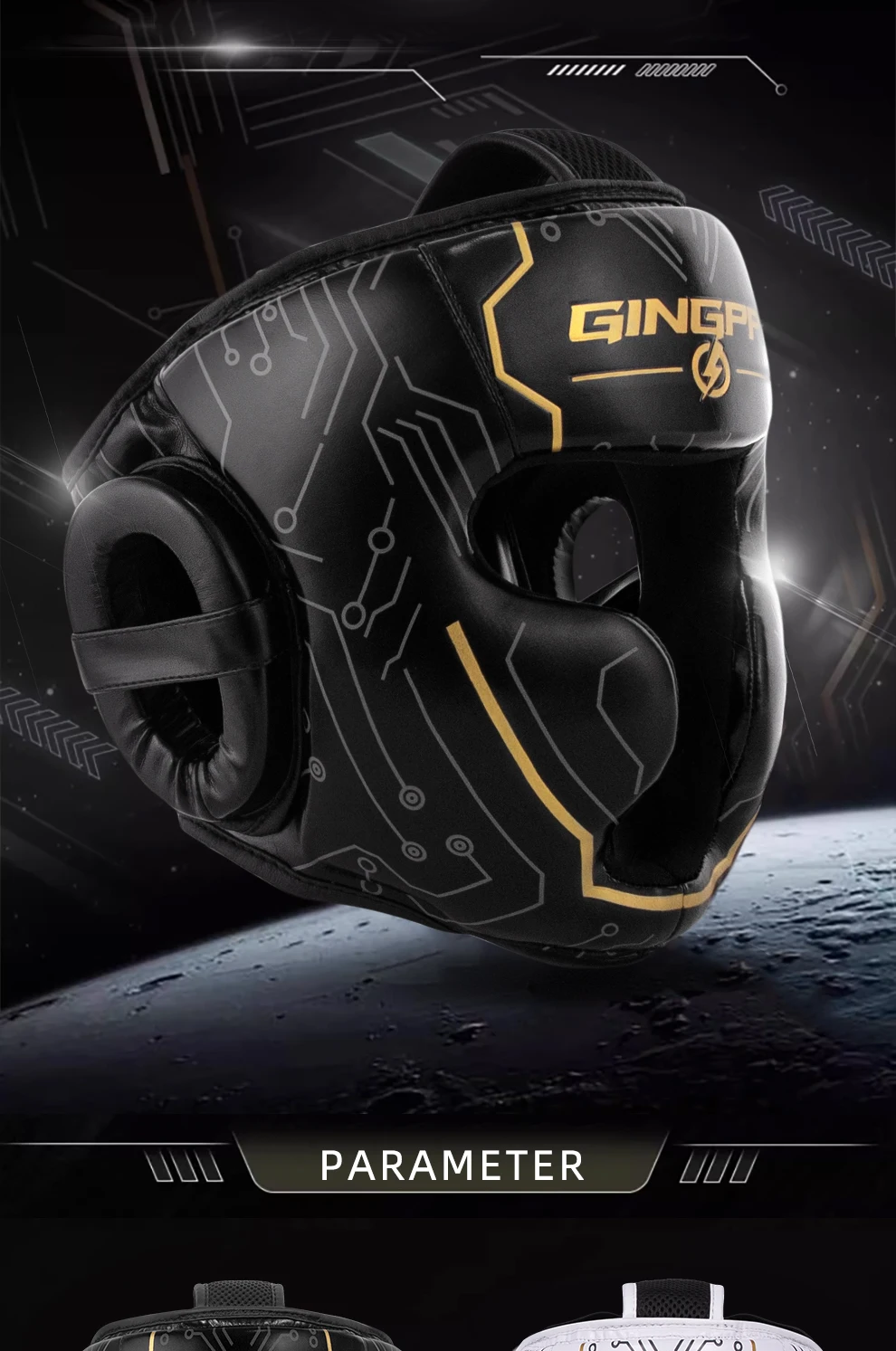 Vollständig bedeckter Pu-Boxhelm für Kinder und Erwachsene, Muay-Thai-Training, Sparring, Boxen, Kopfbedeckung, Fitnessgeräte, Taekwondo-Kopfschutz – Detail 2