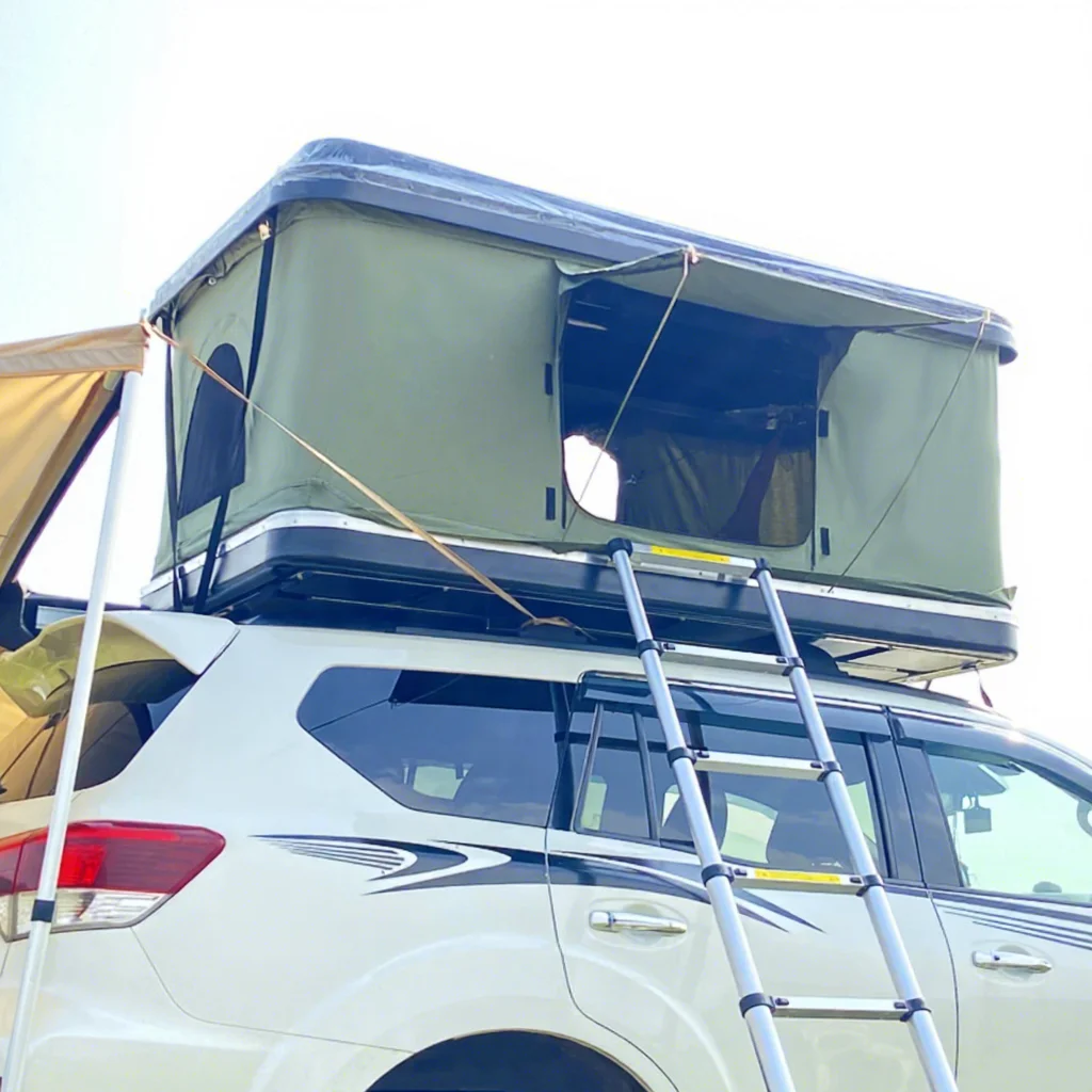 Source Factory Aluminum Hardshell Roof Top Tent Single Layer Four-season Waterproof 2000-3000mm Oxford Cloth Outdoor Travel 4