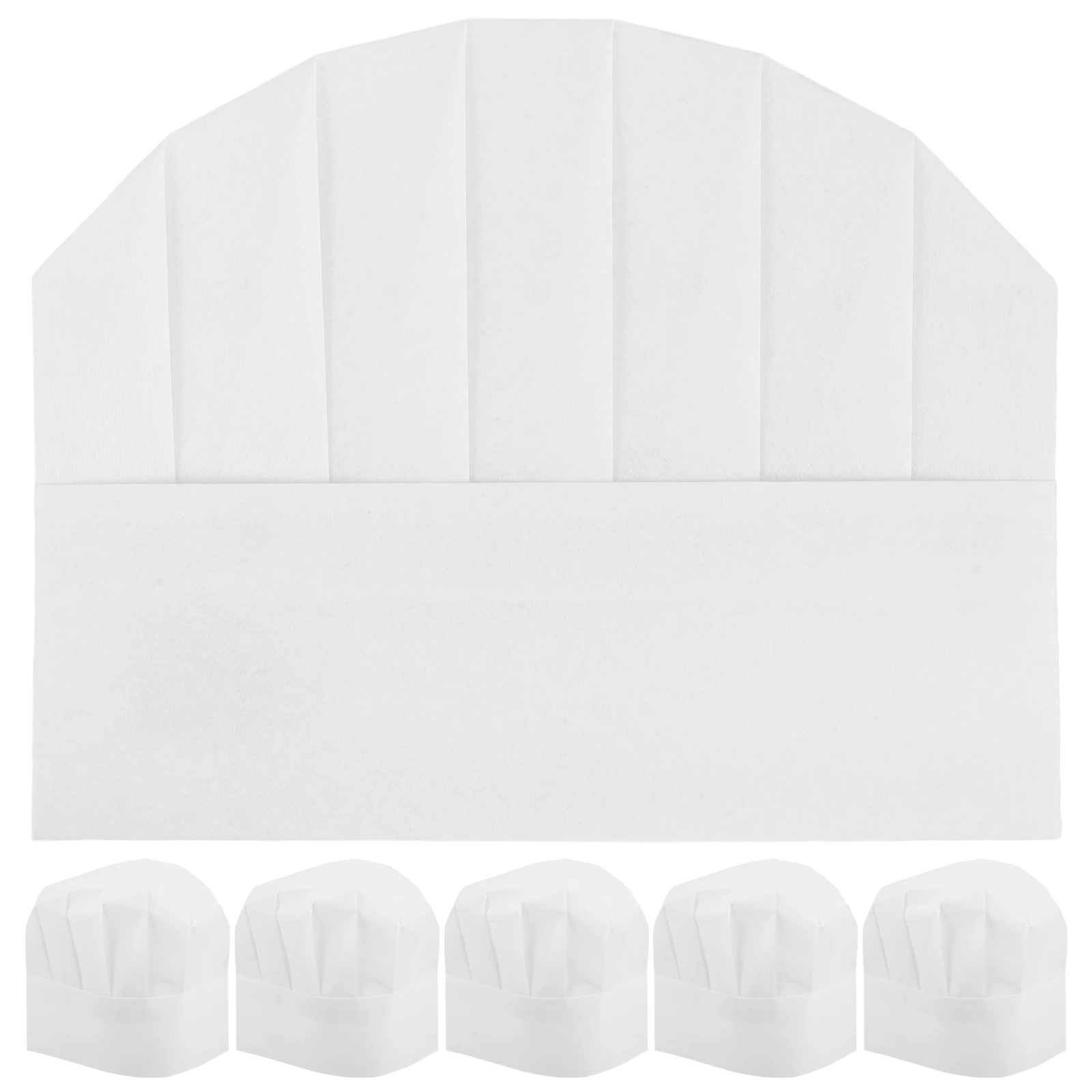 20 ชิ้นหมวกเชฟเด็กปรับไม่ทอแบบใช้แล้วทิ้งหมวกสีขาวสูงสำหรับเด็กทำอาหารจัดเลี้ยงกิจกรรมครัว