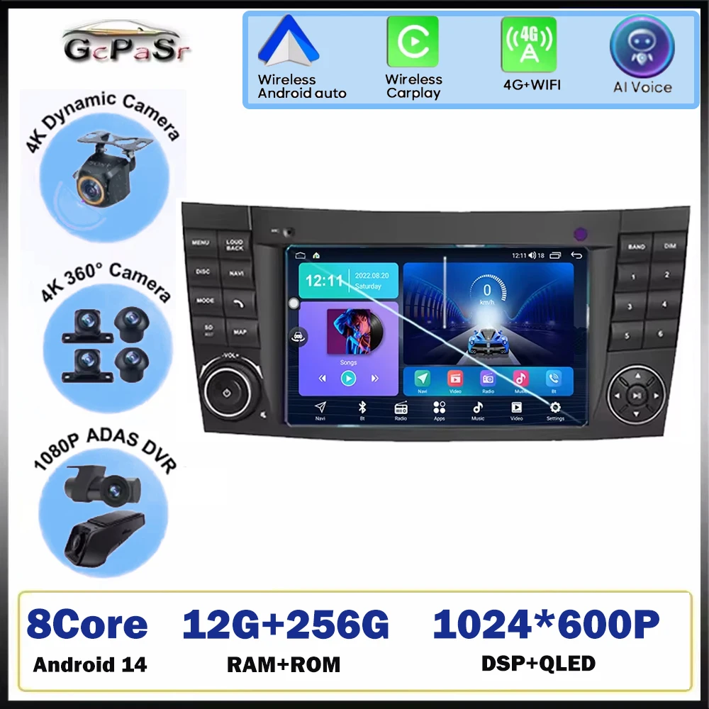 Android For Mercedes Benz E-class W211 E200 E220 E300 E350 E240 E270 E280CLS CLASS W219 Car Multimedia Auto Screen Navigation TV