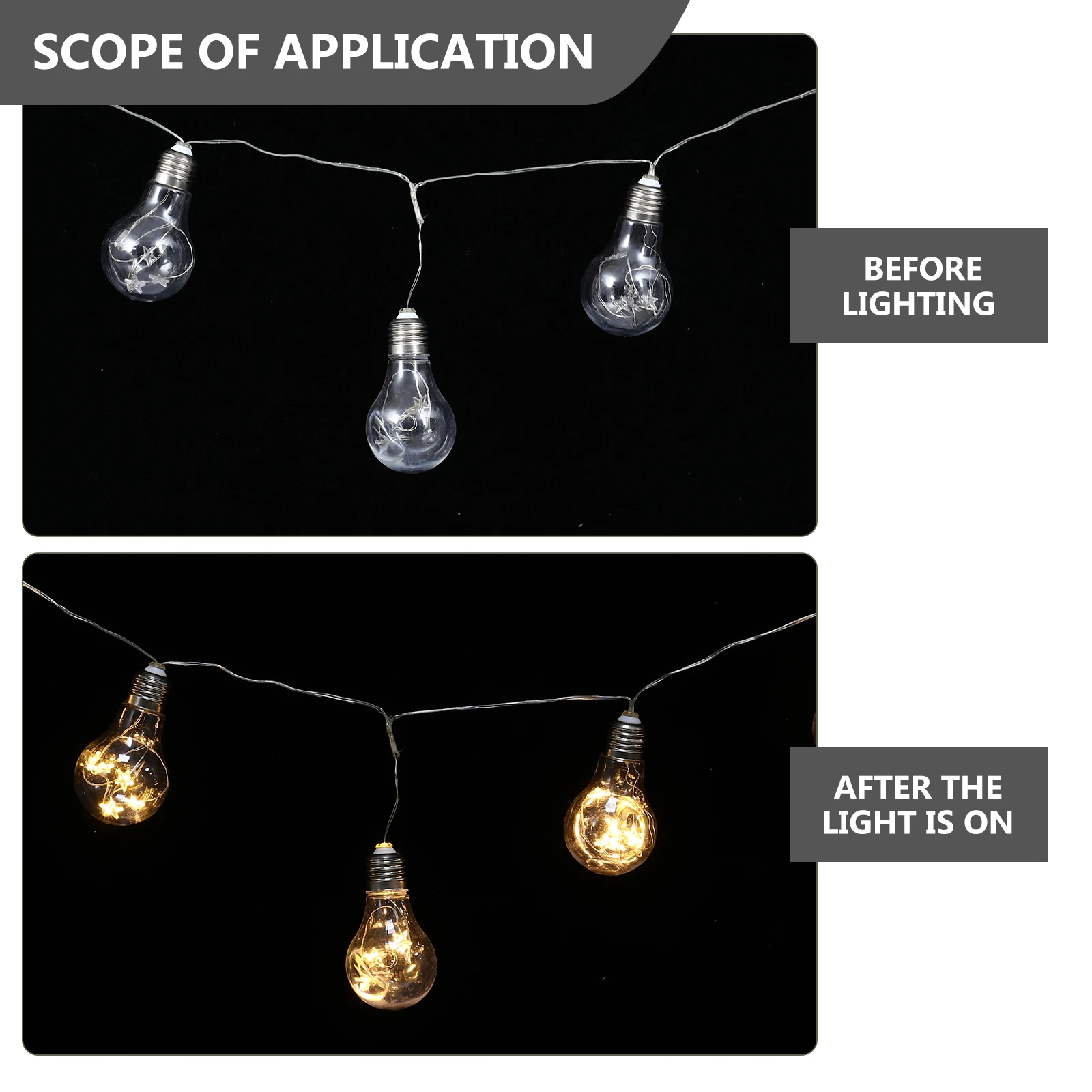 Star String Lights Ball หลอดไฟ LED ตกแต่งโคมไฟคริสต์มาสต้นไม้แขวน nament แสงกลางแจ้งพลาสติกทนทาน