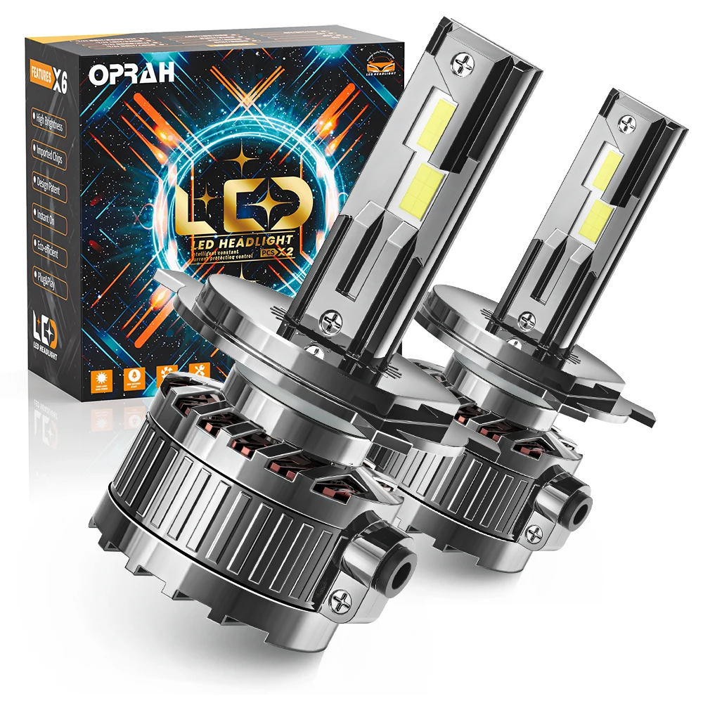 Oprah H4 LED Headlight Bulb 200W 60000LM 6500K CSP 3570 Hi/Lo Beam Canbus Auto Lamp H1 H7 H11 9005/HB3 For Car Headlamp No Error