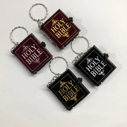 Small Books Pendant Keychain Flannelette Key Rings Mini Bible Shape Keyring Soft Fabric Key Chain Bag Wallet Decoration