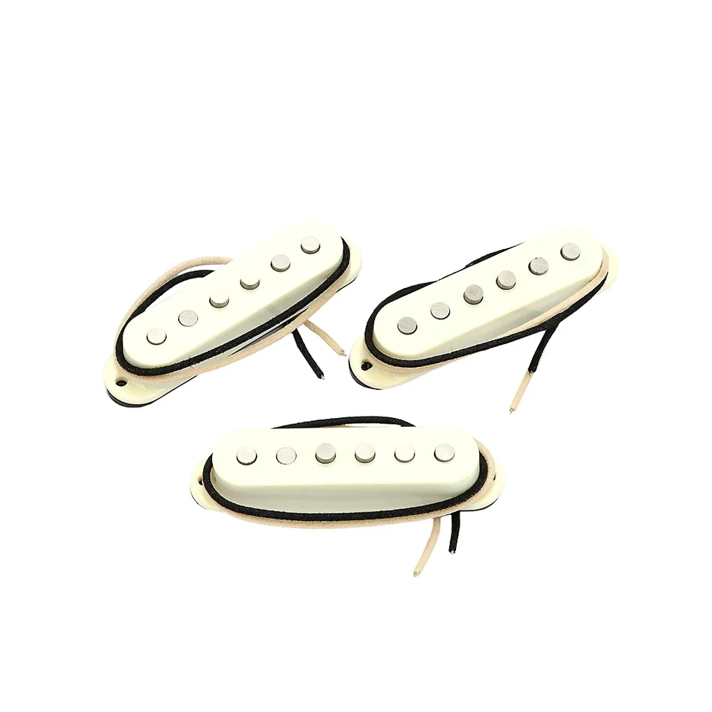 

A set of Alnico 5 Vintage 69 Guitar Single Coil Pickups SSS Set for Stratocaster Electric Guitar Aged White