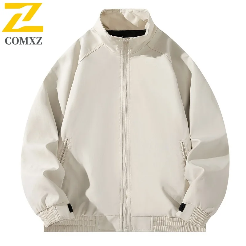 

COMXZ 2025 Men Public Version Windbreaker Jacket Spring Summer Cardigan Stand Collar Flight Casual Coat Trendy