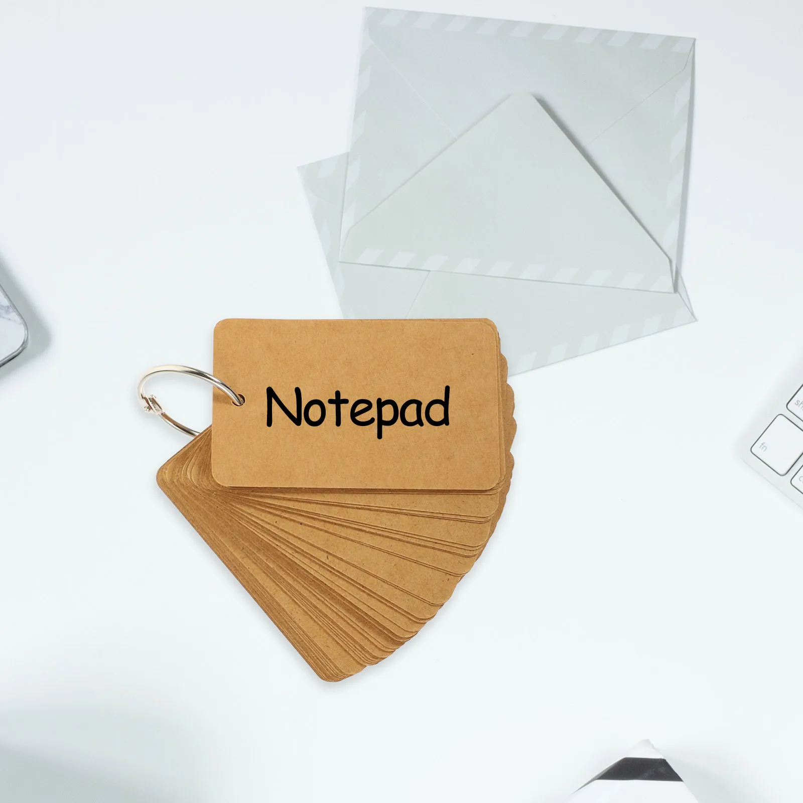 

Blank Flash Cards Index Card Stock Perforated Metal Ring Lightweight Note Cards for Studying Classroom Teachers