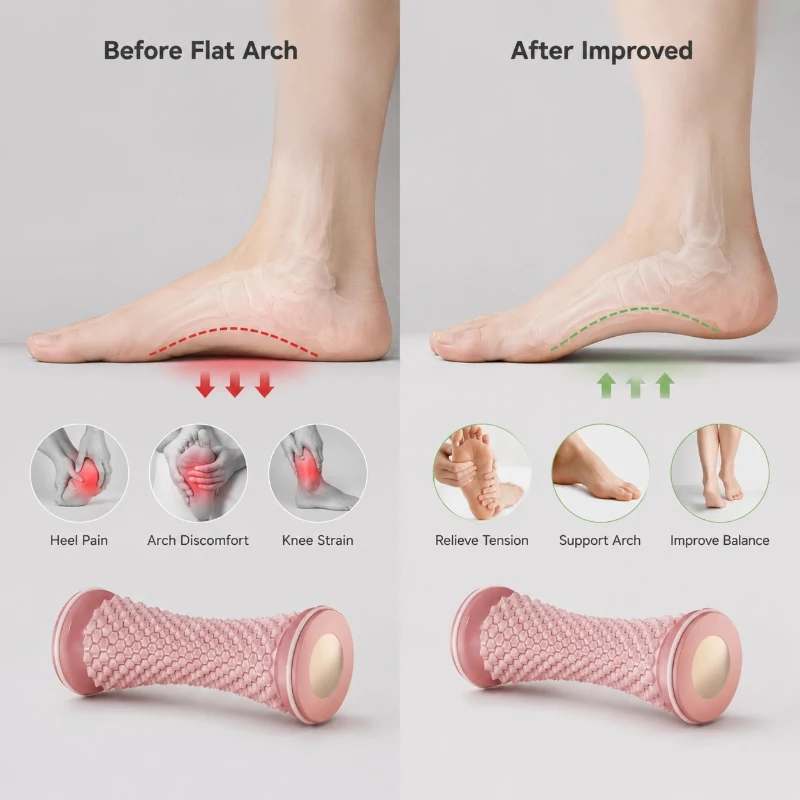 

Peanut Spiky Massage Ball Plantar Fasciitis Foot Roller Flat Foot Arch Trainer Muscle Relaxation Therapy