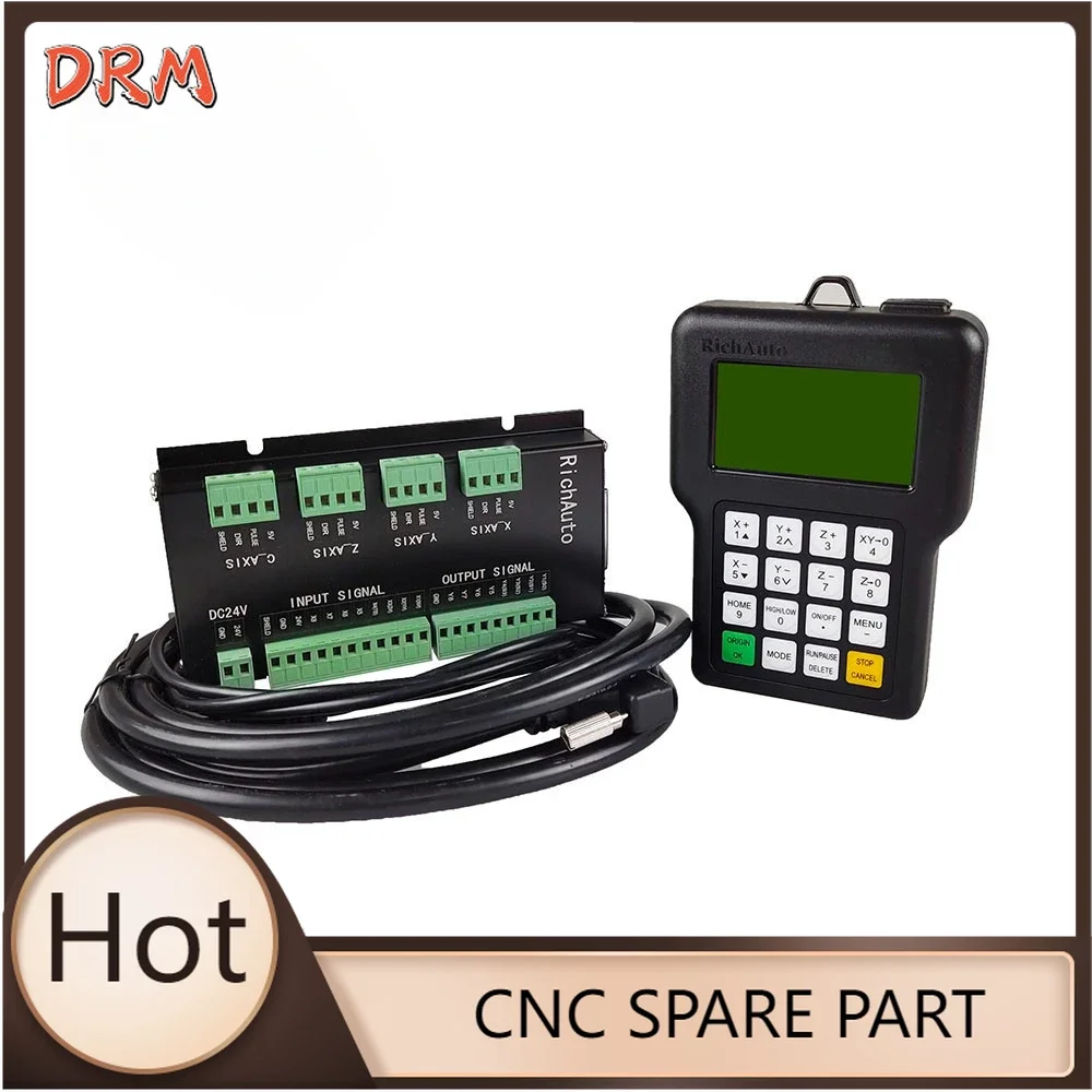 CNC Controller Richauto DSP A11E A18E  3Axis 4Axis USB Remote Control System, Supports Multi-Head Replacement and G Code