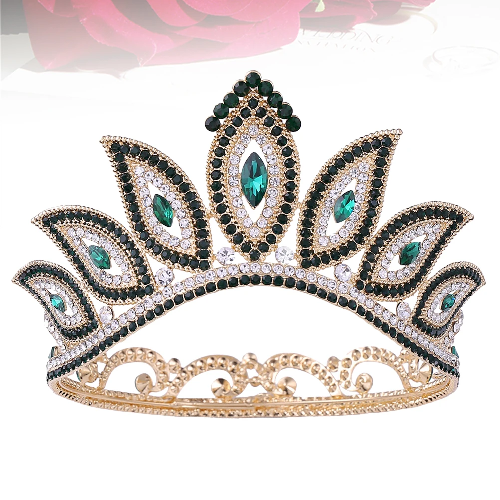 

Bridal Hair Accessories Crown Baroque Headwear European and American Rhinestone Bride