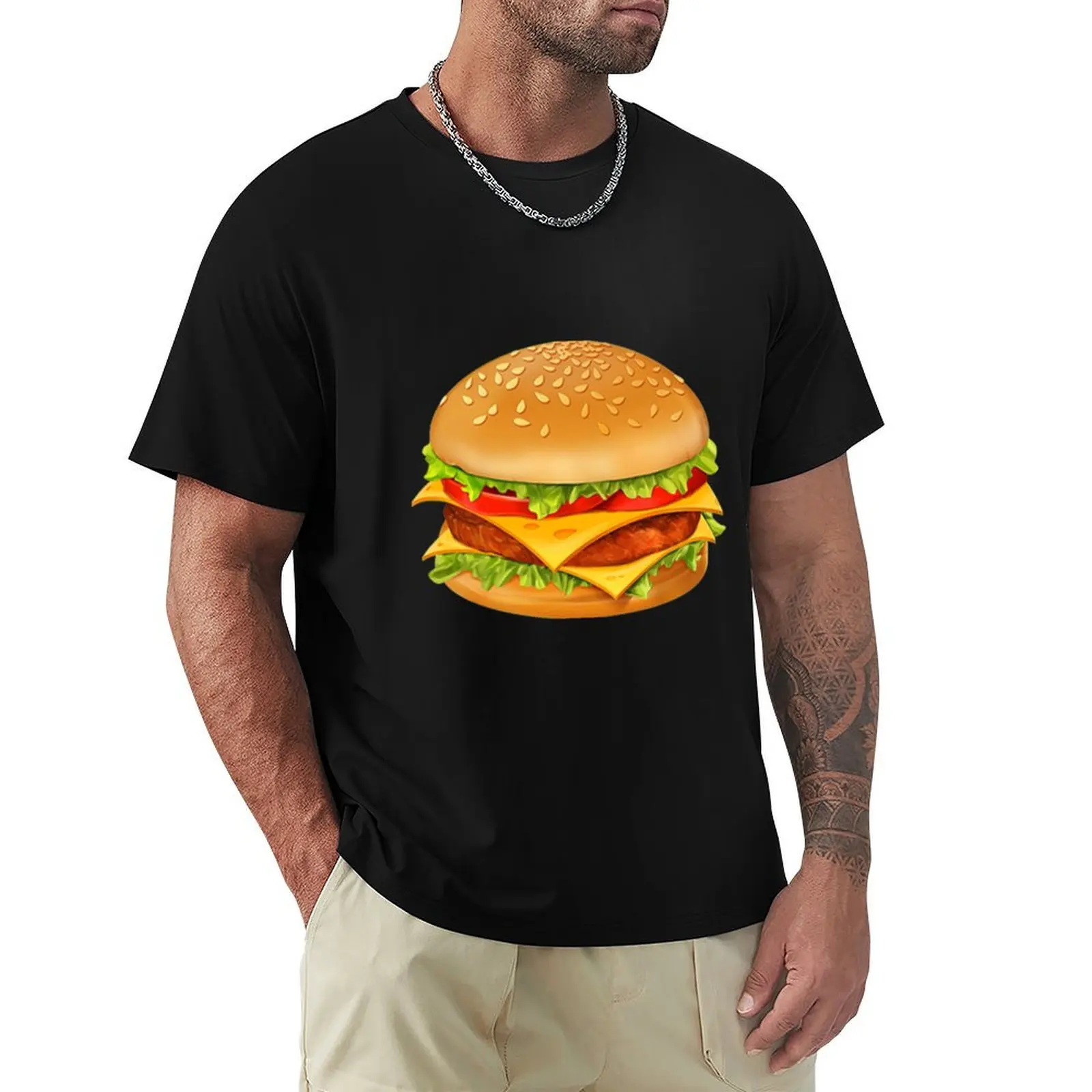 

Hamburger T-Shirt Holiday Simple Tee Shirt