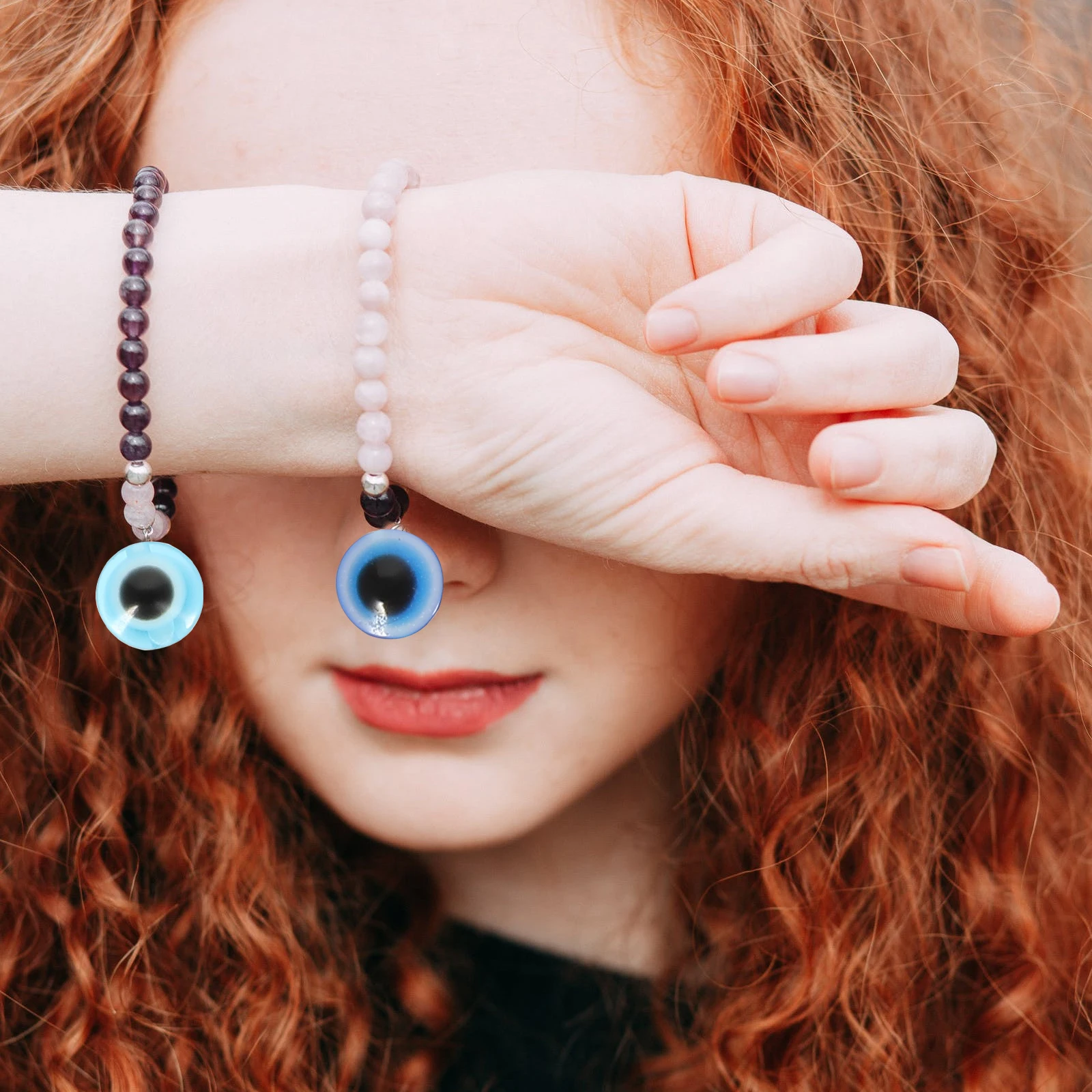 

450pcs 'S Eyeball Resin Beads Jewelry Making Diy Accessories Turkish Evil Eye Charms Decorative Pendant Multifunction Loose