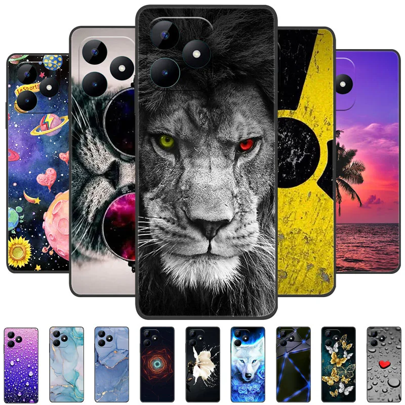 For Realme Note 50 Case Shockproof Soft TPU Silicone Phone Cover For Realme Note 50 Funda Note50 RMX3834 Capa Animals Cartoon