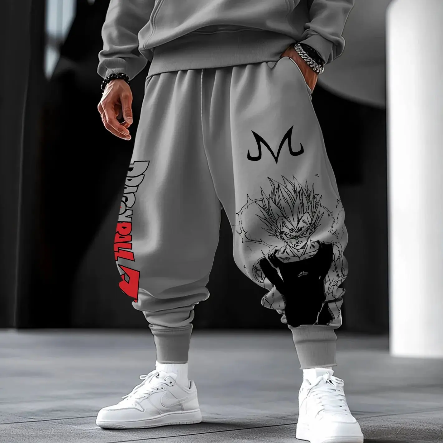 

"Dragon Ball" Cartoon Trendy Casual Print Men's Sport Pants - Pure Cotton Harajuku Style - Men's Tight Pants"