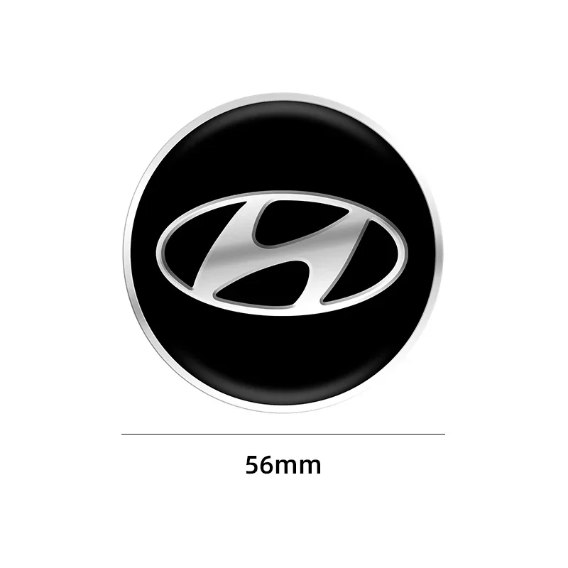 4pcs 56mm Car Wheel Center Hub Cap Badge Emblem Decal Wheel Sticker For Hyundai Elantra Tucson ACCENT Mistra Ix35