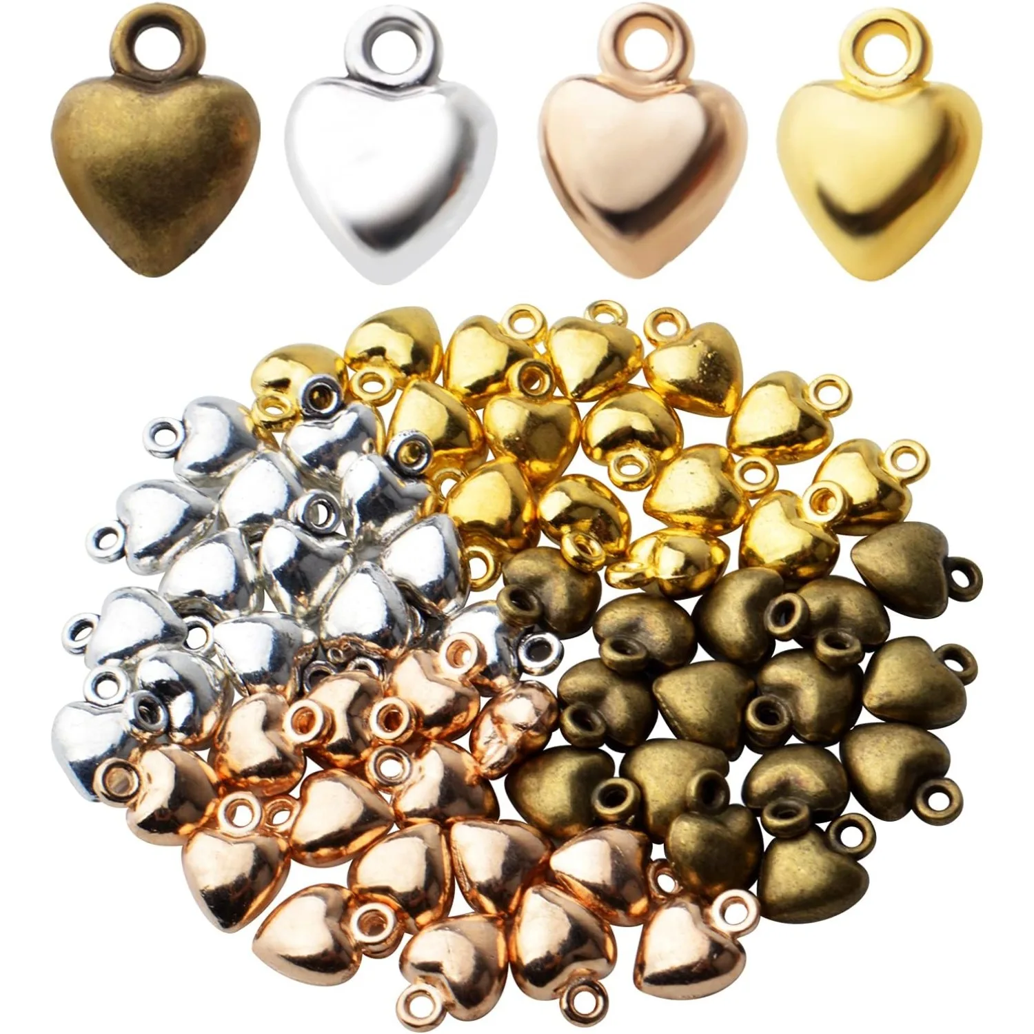 

60 шт., подвески в форме сердца и любви, сплав, европейский стиль, удлинитель цепи, подвески в виде капель для самостоятельного изготовления ювелирных изделий, ожерелья, сережек