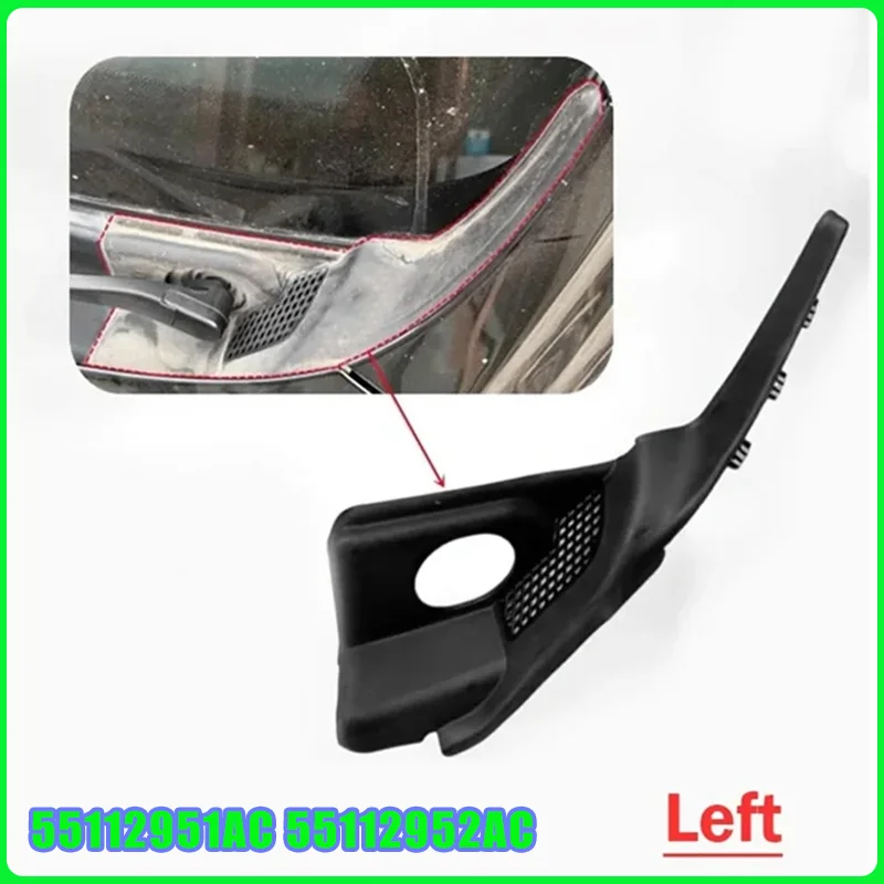 55112951AC 55112952AC A16P-الجبهة الزجاج الأمامي التفاف الزاوية ممسحة الجانب غطاء الكسوة ممسحة منحرف ل جراند شيروكي 2016-2022