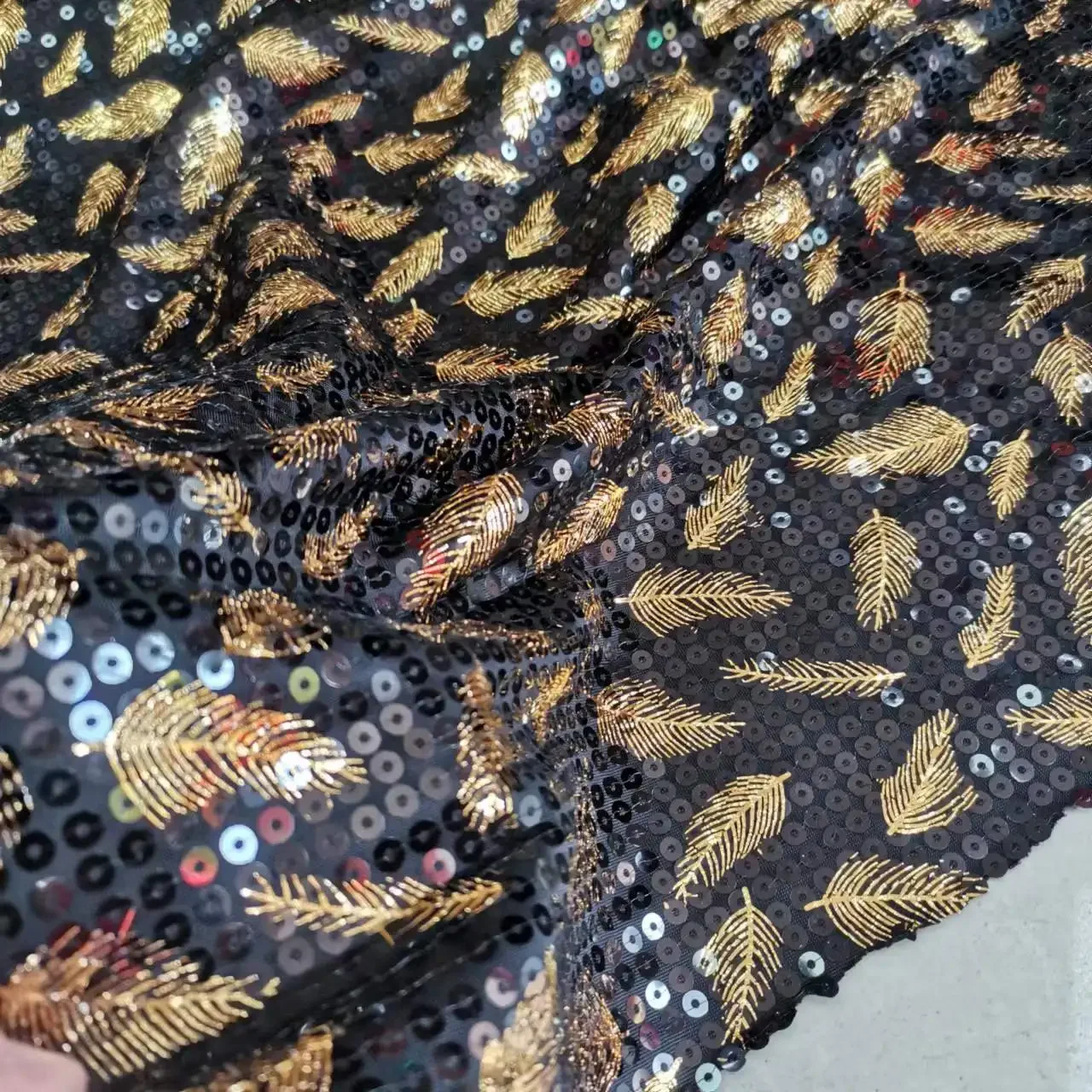 Sequin Dress Material Decoration Dropping Bronzing Fabric Bling Cosplay Dancing Dress DIY Sewing Tissue