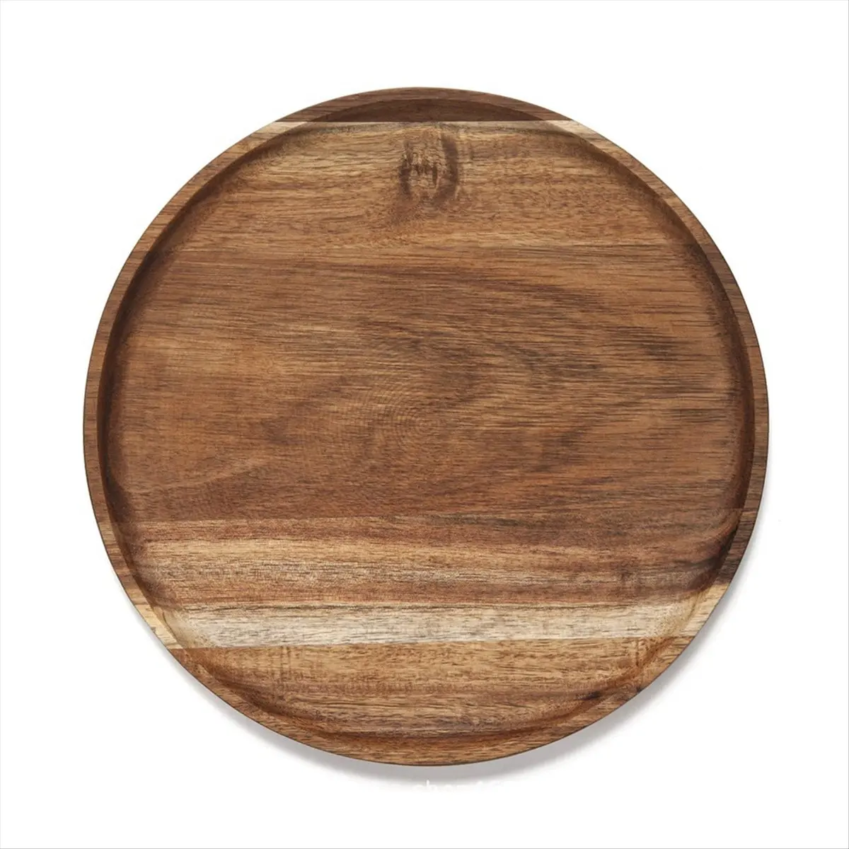 B-est Round Wood Tray,Wooden Serving Tray,Serving Platter,Appetizer Charcuterie Board,Tray Organizer for Kitchen/Countertop A