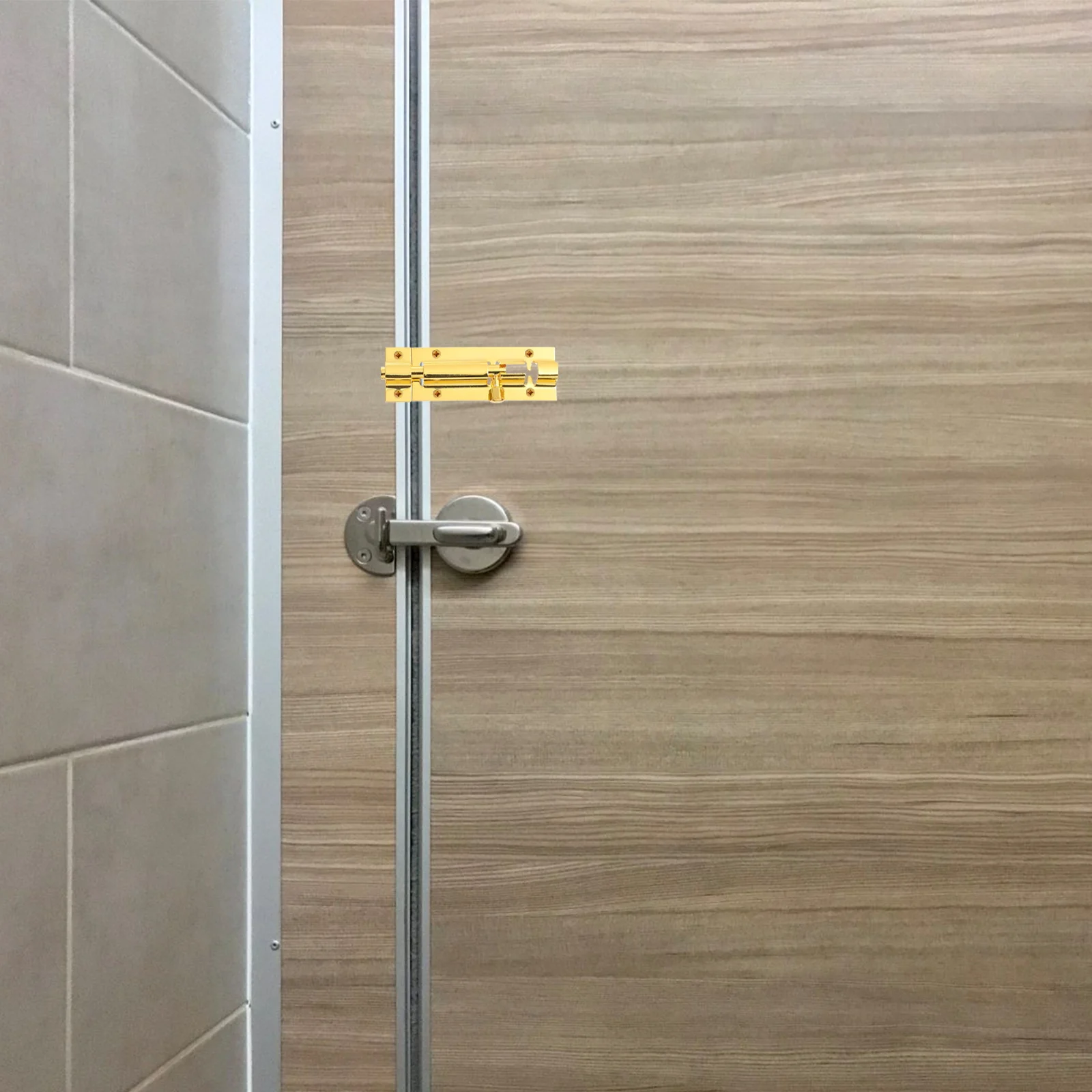 

2pcs Stainless Steel Sliding Door Latch Deadbolt Pin Wooden Slide Anti-theft Ring Horizontal Vertical Installation High Security