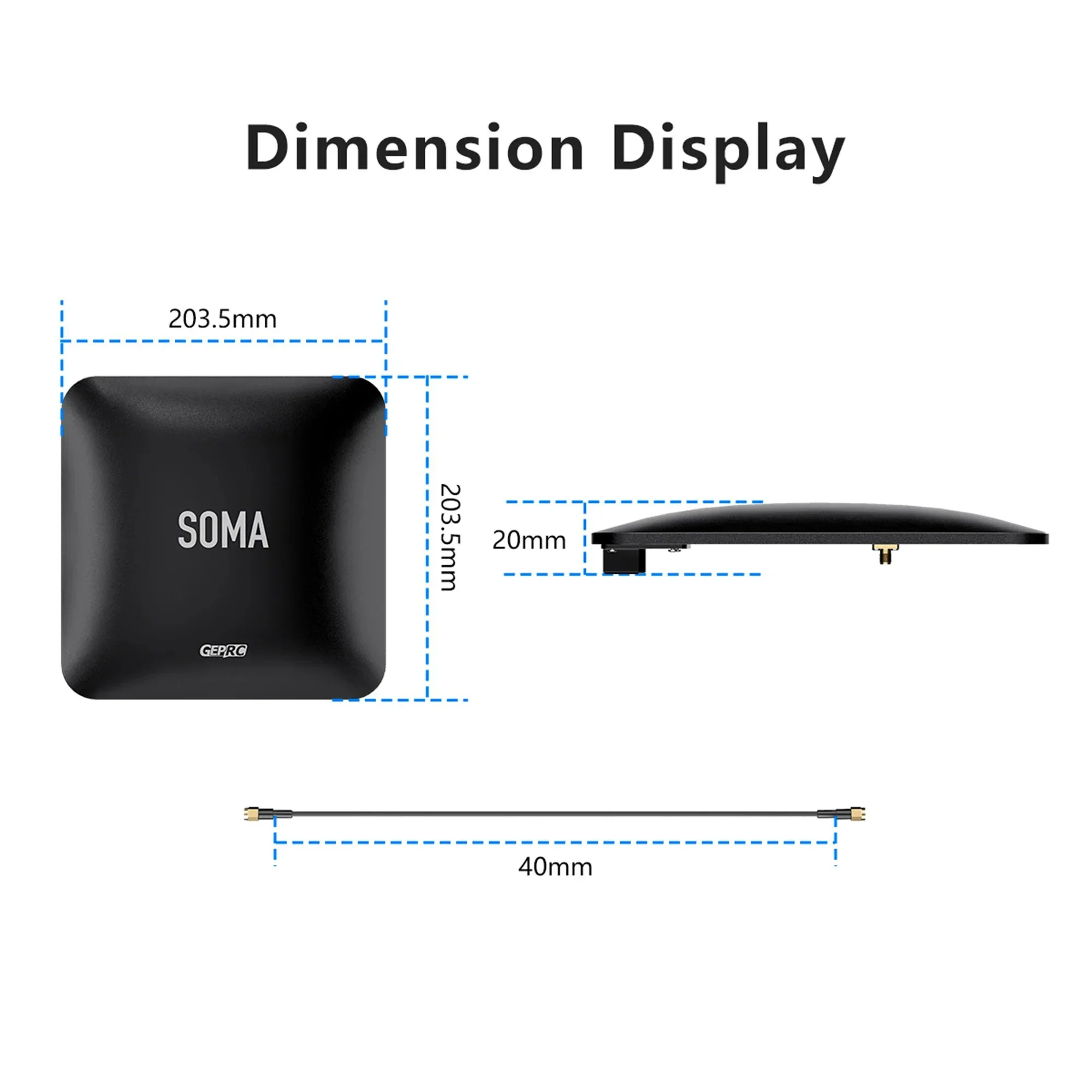 GEPRC SOMA 3.3G Directionele Patch Antenne Uitgebreide RHCP 3.0GHz ~ 3.5GHz DIY RC FPV Quadcopter Drone Freestyle reserveonderdelen
