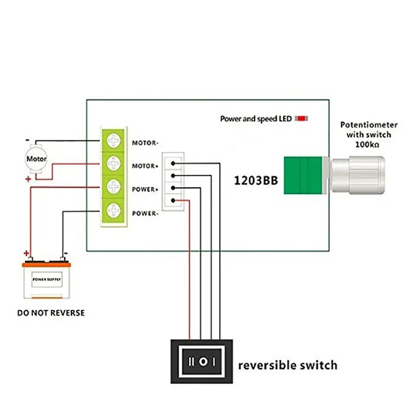 1PCS DC 6V 12V 24V 28V 3A PWM Motor Speed Controller Adjustable Speed DC Motor Driver Forward Reverse Switch