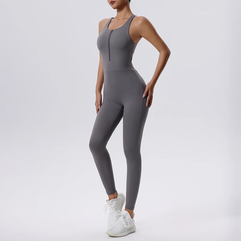 

Yoga Set Jumpsuit Women Full Seasons Casual Fitness Sporty Playsuit Sleeveless Slim Activewear All In One Jumpsuit Clothing Lady