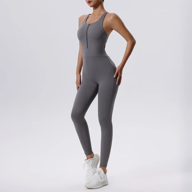 Yoga Set Jumpsuit Women Full Seasons Casual Fitness Sporty Playsuit Sleeveless Slim Activewear All In One Jumpsuit Clothing Lady