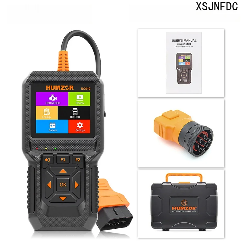 HUMZOR NC610 Automotive Diesel Integrated Handheld Code Reader Passenger/Commercial Vehicle Engine Fault Diagnosis Instrument