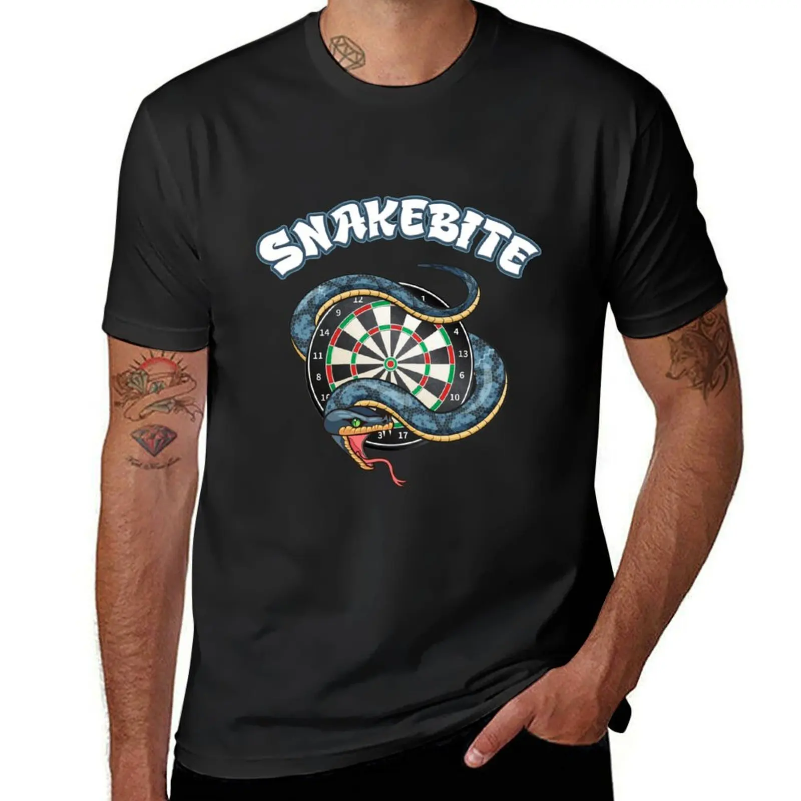 Darts snakebite dartboard snake T-Shirt graphics customizeds plain anime clothes t shirts men