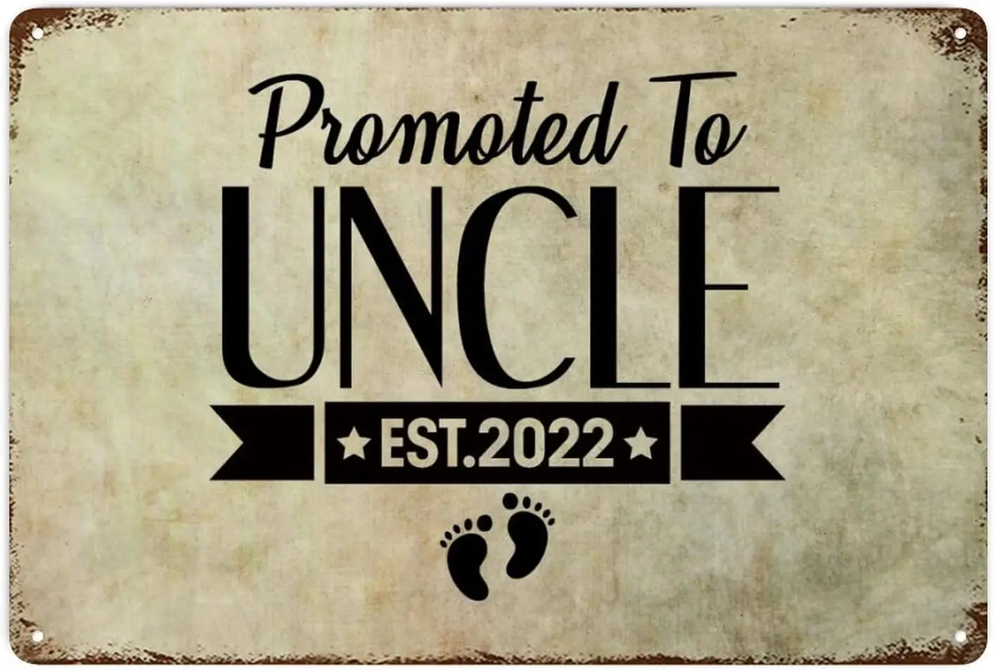 Targhe in metallo retrò promosso allo zio Est 2022 Metal Tin Sign Poster decorativo primo segno targa da parete Vintage in metallo inaugurazione della casa