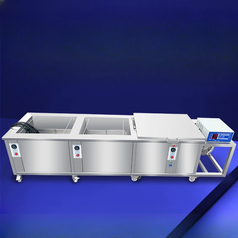 Three-slot industrial-grade ultrasonic cleaning tank Commercial ultrasonic cleaner