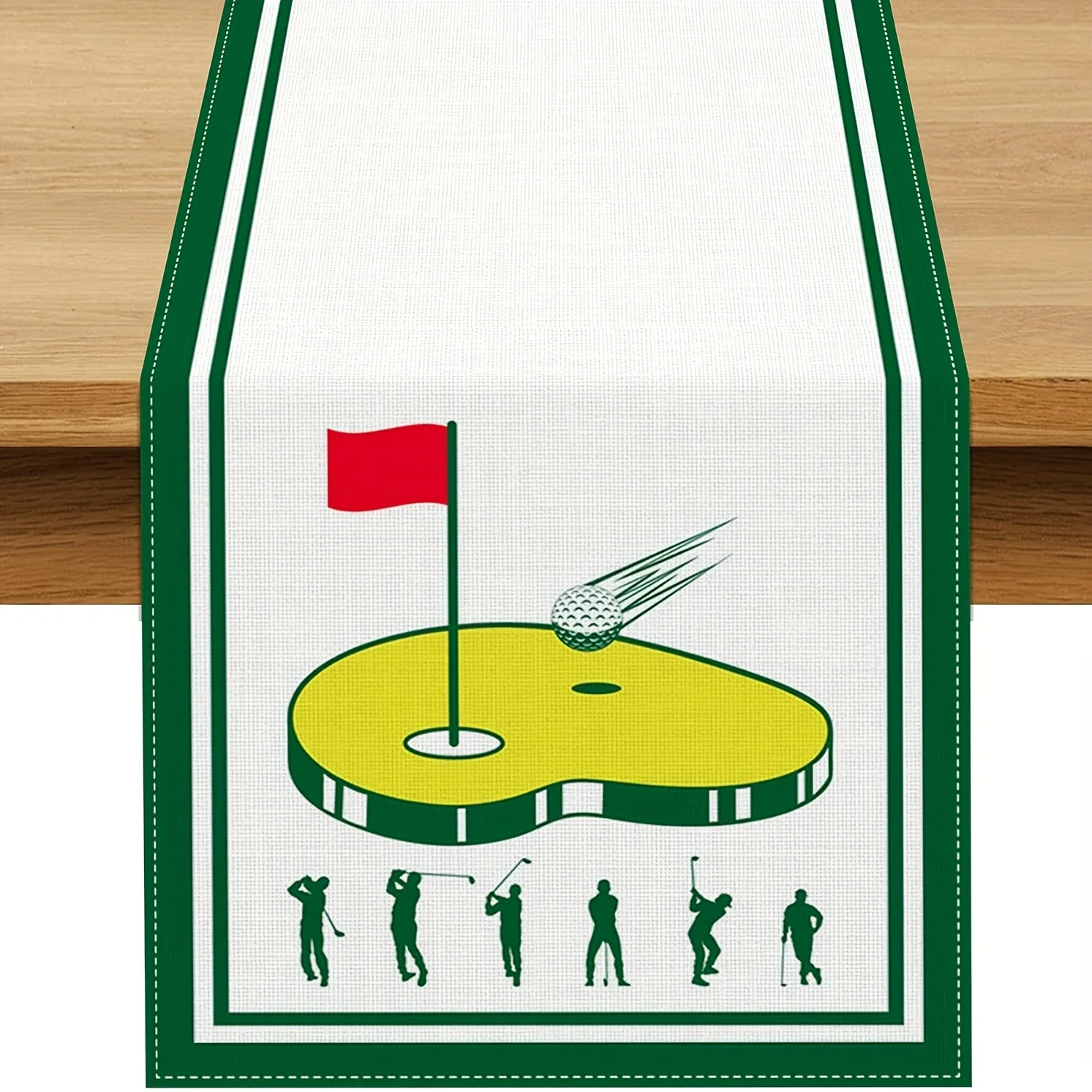 1 Piece of Sports Golf-Themed Table Runner, Suitable for Farmhouse Settings, Indoor Use, Kitchens, Celebrations, Table Decorations, Restaurant and Banquet Decoration Supplies
