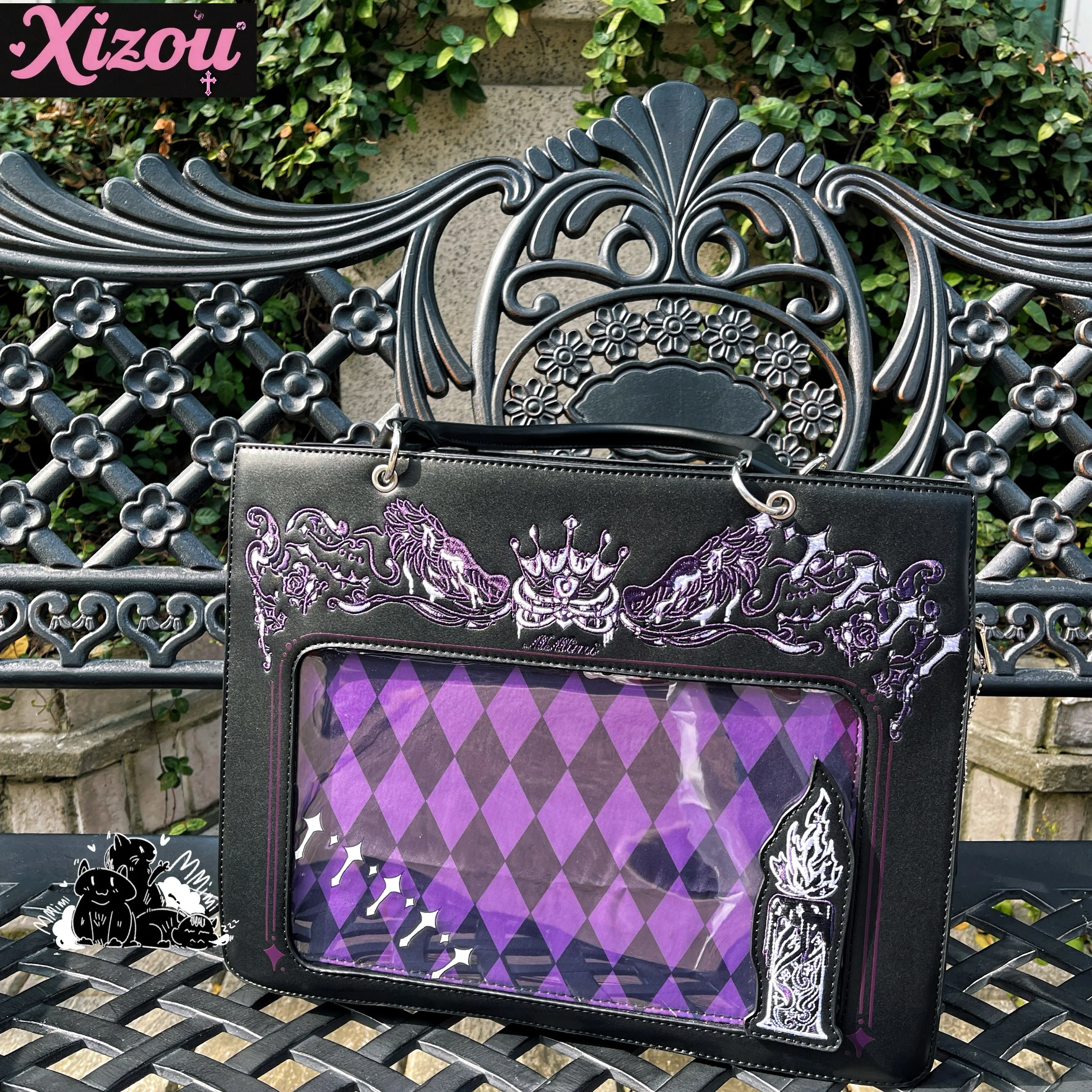 オリジナルゴシックダックロリータドリームローズ Ltabag 大容量食品二次元刺繍ポータブルショルダーメッセンジャーバッグ女性