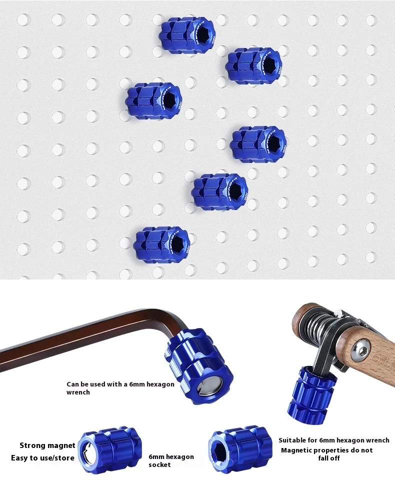 Magnetisches Fahrradkurbel-Installationswerkzeug zum Entfernen und Installieren von Kurbelarm-Einstellkappen. Fahrradreparaturwerkzeuge – Detail 9