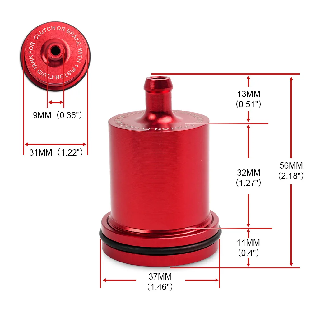 Universal Motorcycle Aluminum Alloy Brake Fluid Reservoir Rear Front Clutch Tank Oil Fluid Cup Motorcycle Refitting Accessories