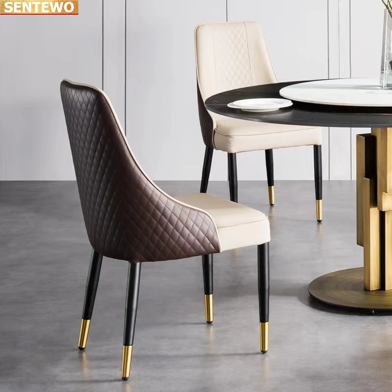 Designer Luxury round dinning Marble Rock Slab dining table set 8 chairs mesa furniture comedor marbre Stainless steel gold base