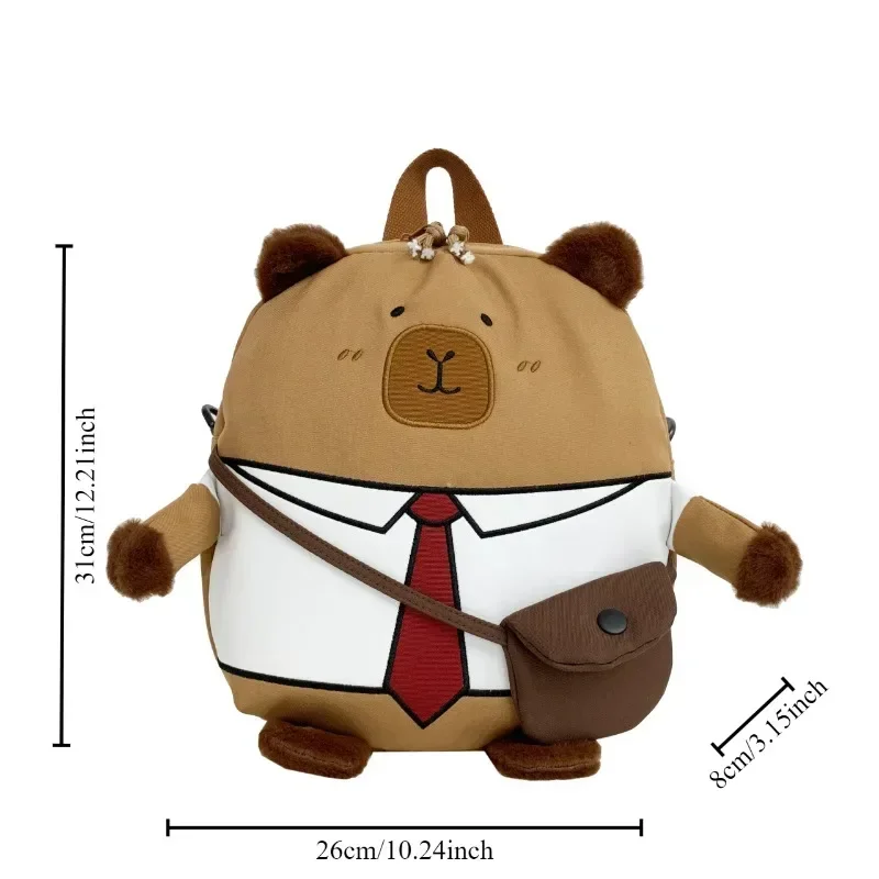 Capibala Plush Capybara Shoulder Ugly Cute Shoulder Bags Cute Doll Bag Water Guinea Pig Bag Student Bag Cartoon Fashion Toy New