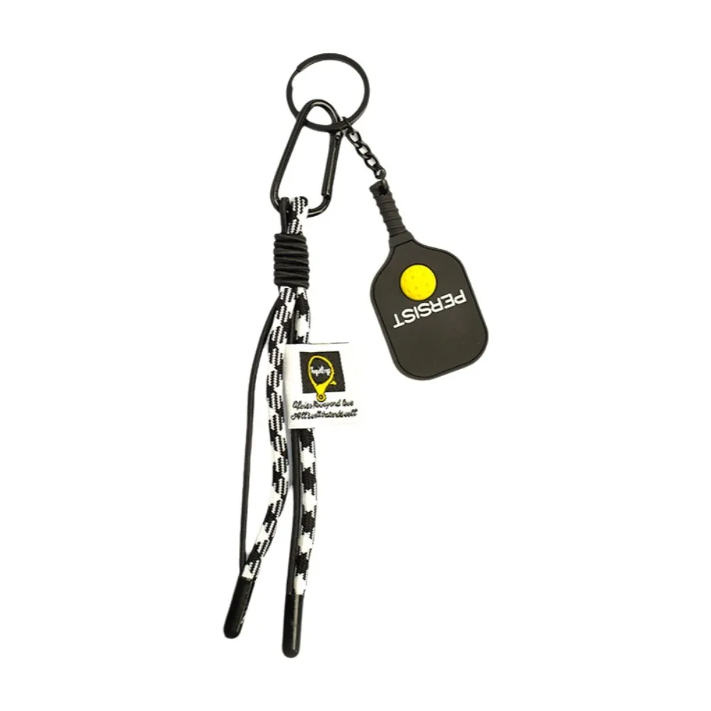 New Creative Pickleball Racket Keychain Colorful Mini Pickleball Pendant Decorative Pickleball Key Ring for Pickleball Lovers