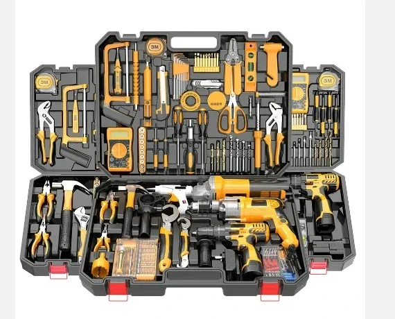 Electrical 174pcs Hardware Power Combo Kit Cordless Drill Machine Set with Other Hand Wrench Pruning Tool Box Set Tools Kit