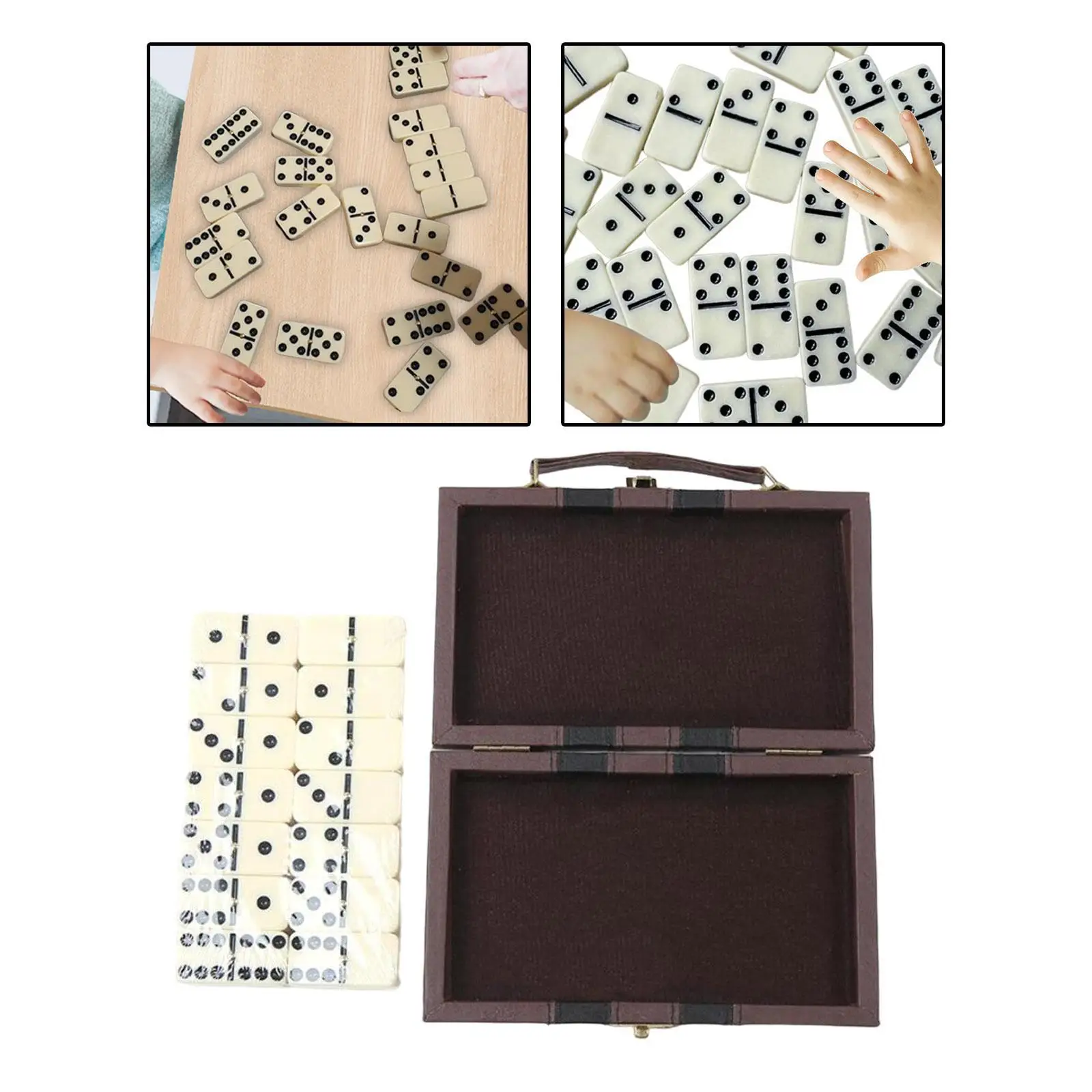 Double Six Dominoes Set, 28 Dominoes in Portable Case, Tournament Fun and Engaging Table Game, Classic Board Game for Leisure