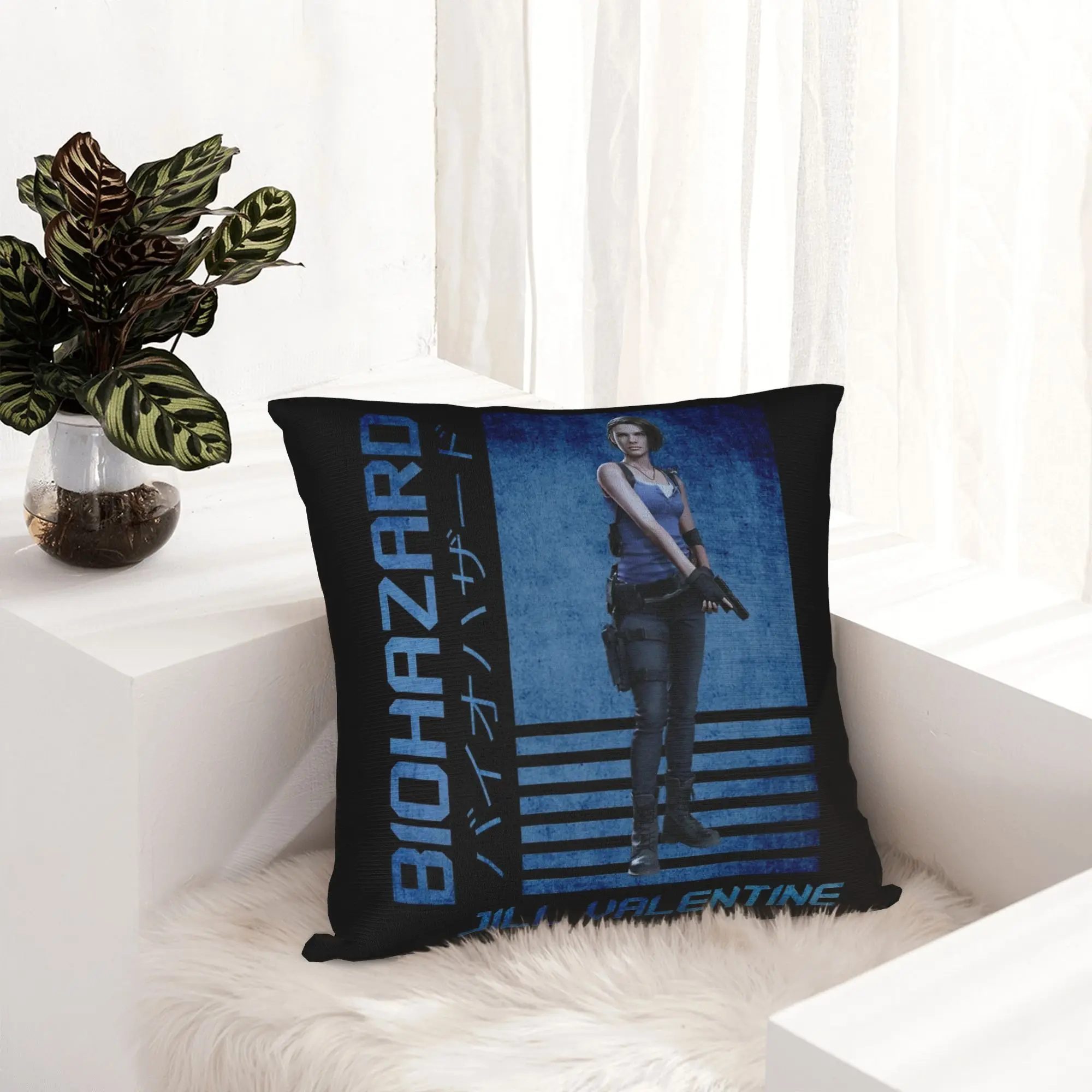Residents Evils Jill Valentine Pillowcase Soft Polyester Cushion Cover Decorations  Throw Pillow Case Cover Home Square 40X40cm
