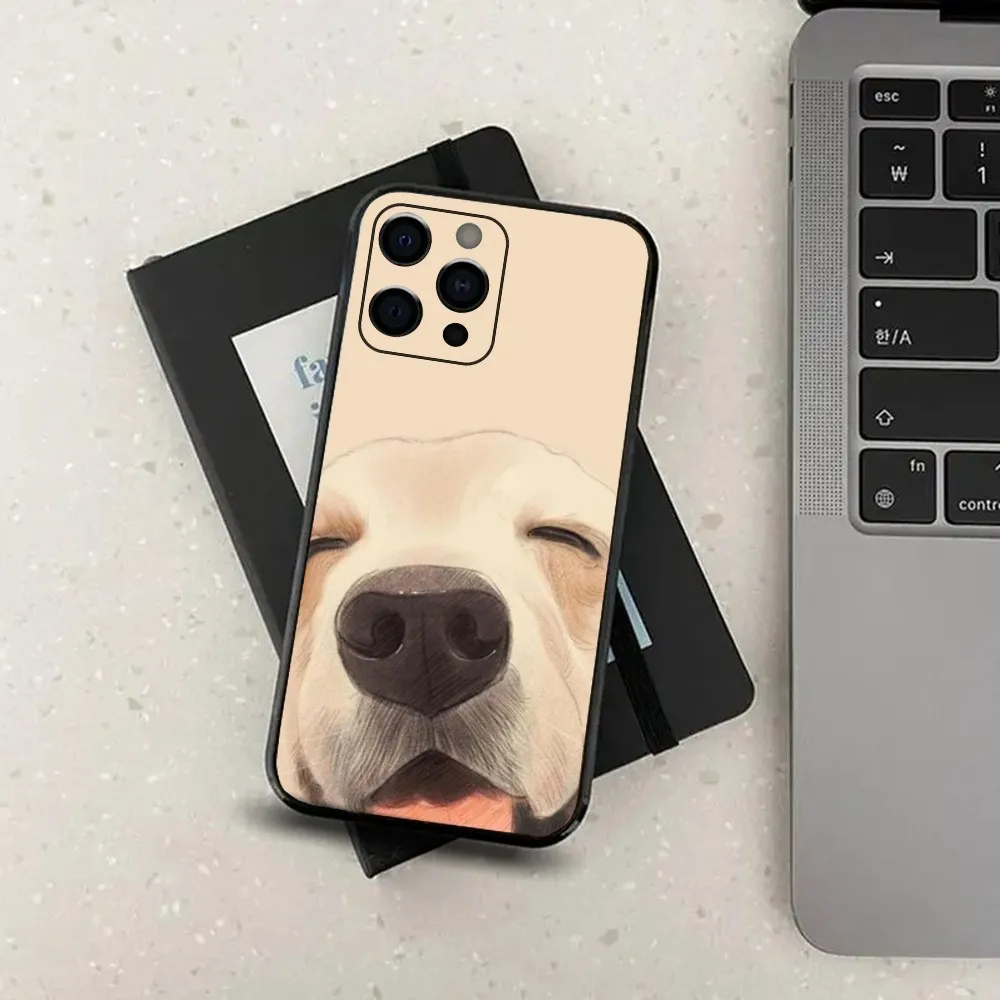Labrador Dog Phone Case For Apple iPhone 15,14,13,12,11,Pro,X,XS,Max,XR,Plus,Mini Soft Black Cover