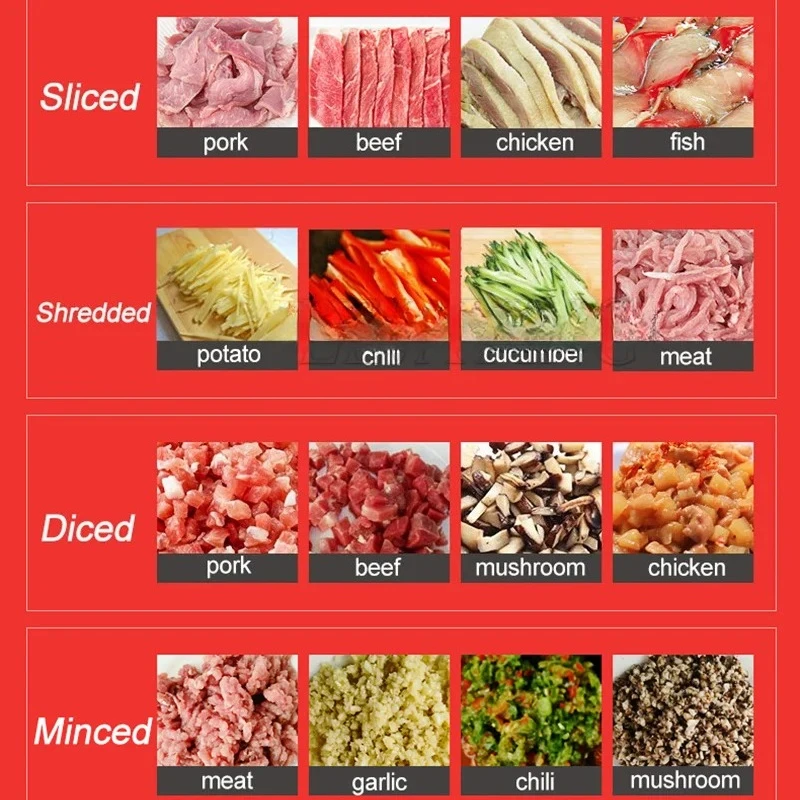 Home Electric Commercial Meat Dicing Vegetables Cutter Machine Meat Slicer Fresh Meat Strip Cutter Dicing Machine