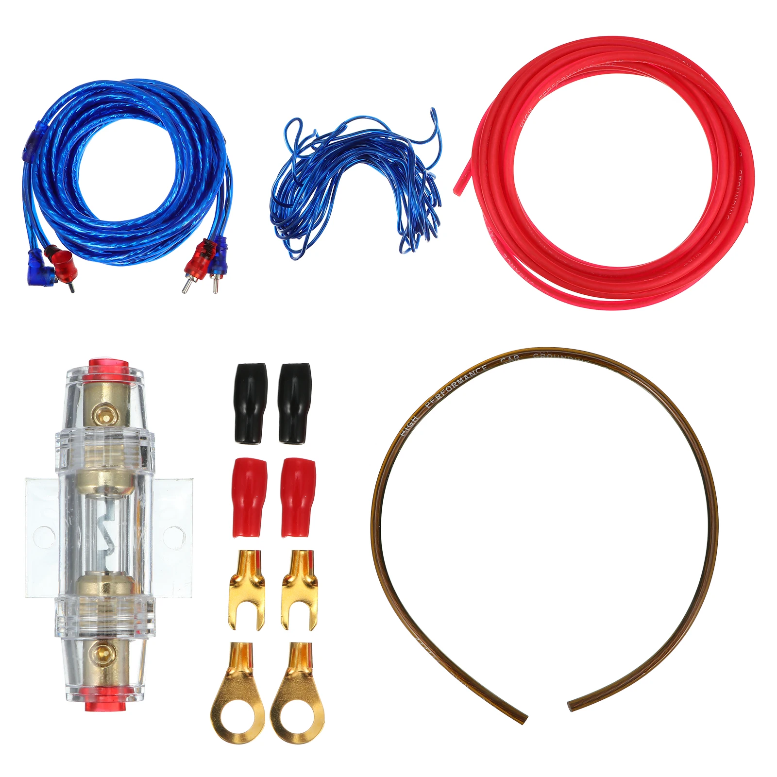 

Car Amplifier Wiring Kit Audio Power Wire Copper Clad Aluminum Speaker Installation Cable Accessory 8G Oxygen Free Copper PVC