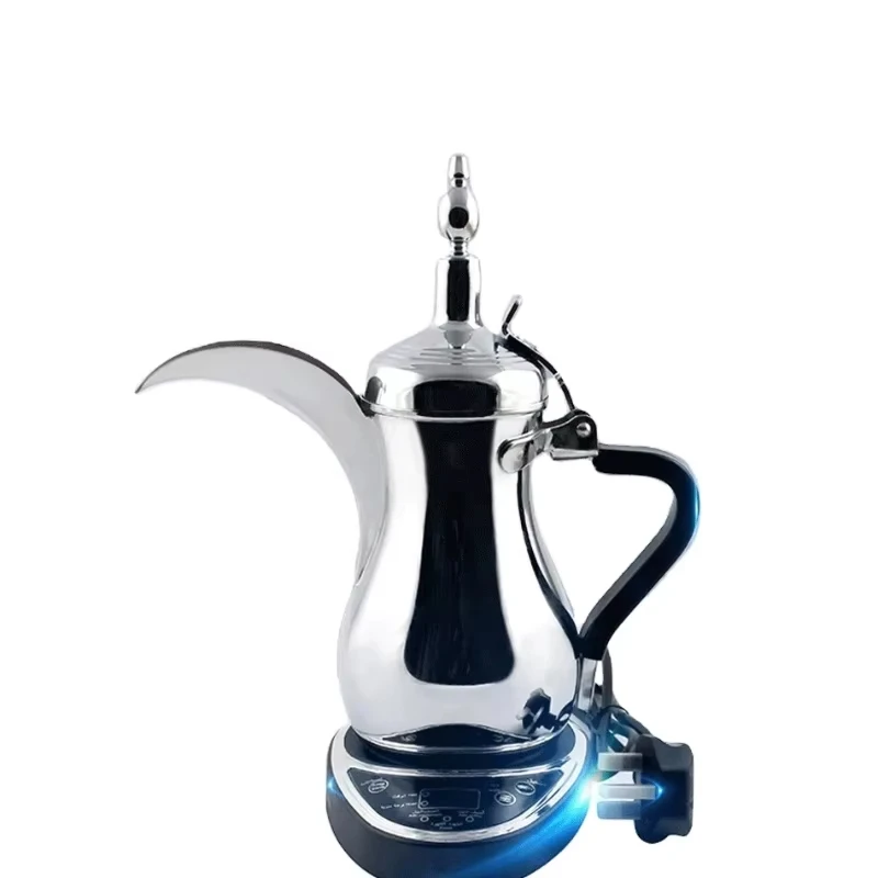 Arabic Electric Teapot 304 Stainless Steel Coffee Pot Arabic Coffee Dallah with Long Spout