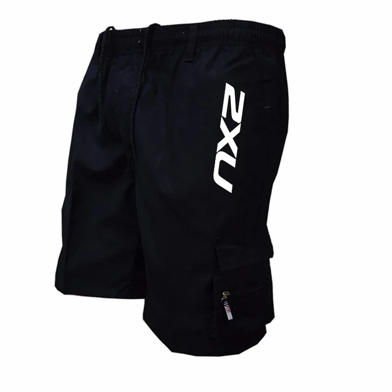 Pantalones cortos de cinco puntos para hombre, pantalón de chándal informal, holgado, a la moda, cómodos, con múltiples bolsillos, para uso diario, para verano