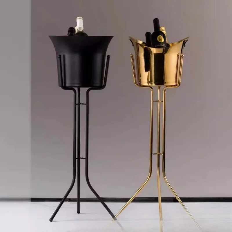 

Champagne bucket Stainless steel large floor-to-ceiling ice bucket Red wine ice bucket bar