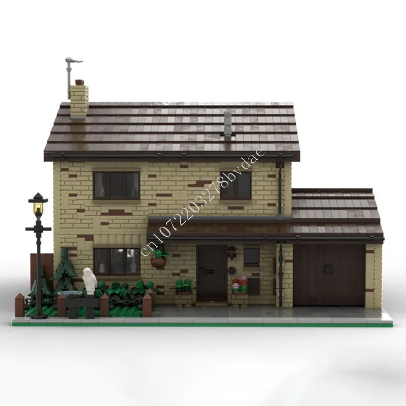 

6401 PCS Suburban Two-Story House Modular Building Blocks Model Street View Assembly Educational Gift For Adults Home Decoration