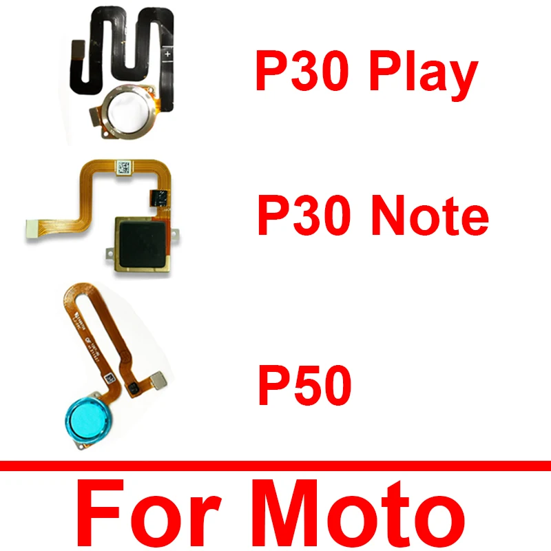 Fingerprint Reader Touch ID Sensor Return Key Home Button Flex Cable For Motorola Moto P30 Play P50 P30 Note Replacement Parts